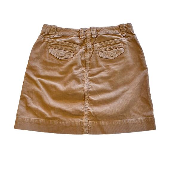 J. Crew Corduroy Mini Skirt 4 Front Zip Tan - Picture 2 of 7